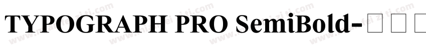 TYPOGRAPH PRO SemiBold字体转换